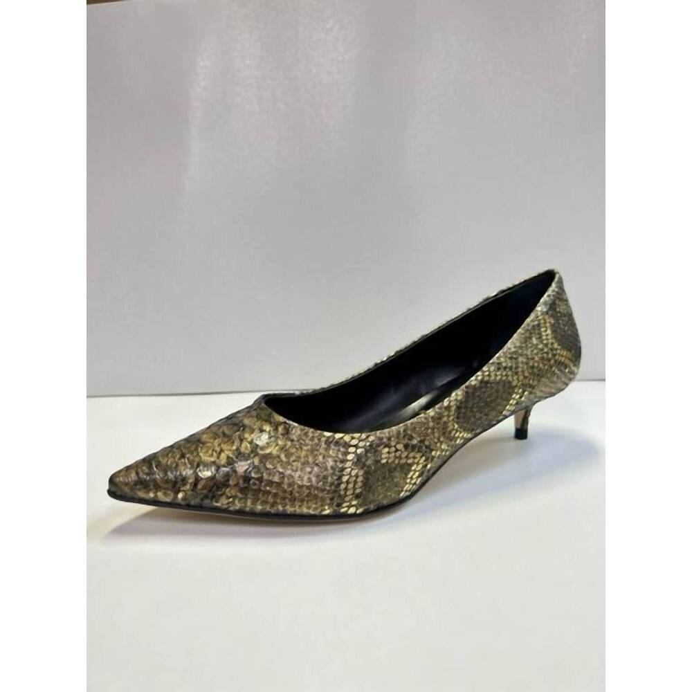 NEW BUTTER belles pointed sandal in old gold snake